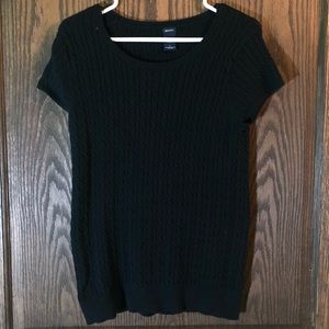 Gap Black Short Sleeve Sweater
